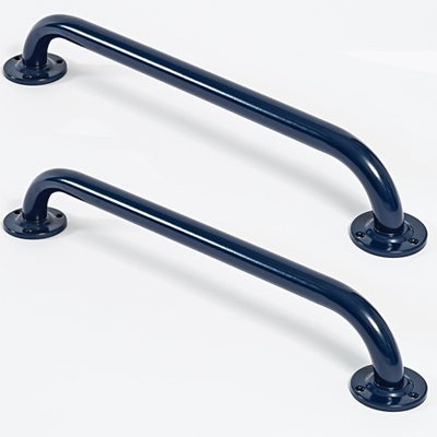 Blue Steel Grab Rails 600mm 35mm Tube Twin Pack