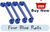 Grab Rails Four Electric Blue Plastic Rails 300mm