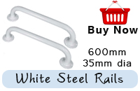 Grab Rail Round End Steel 35mm Dia Tube 600mm