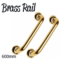 Brass Grab Rail 600mm Set X 2