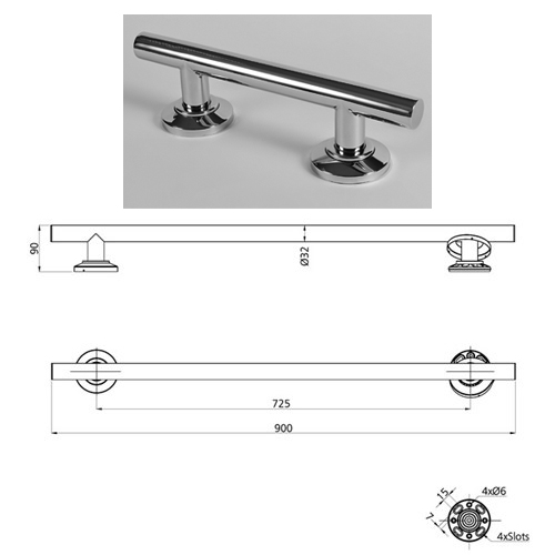 Shower Grab Rail 900mm