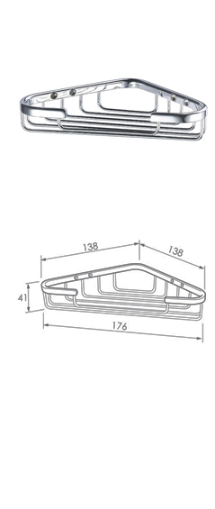 Corner basket soap dish