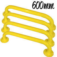 Yellow Steel Grab Rails 600mm Four Pack