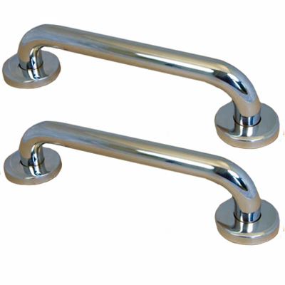 Grab Rail 450mm Polished Stainless Steel Twin Pack