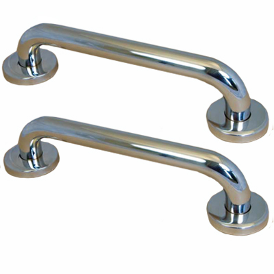 Grab Rail 600mm Polished Stainless Steel Twin Pack