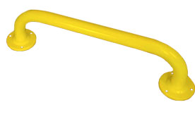 Yellow Steel Grab Rail 300mm 35mm Tube Dia