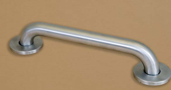 Round end steel rail - 35mm dia. tube with concealed fixings