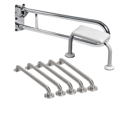 Grab Rail Pack Polished Stainless Steel Low Level