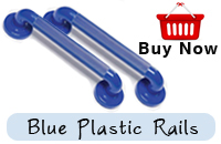 Twin Plastic Grab Rails Blue 300mm 