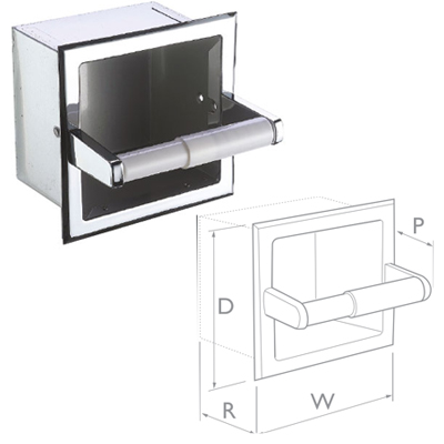 Extra Recessed Toilet Roll Holder