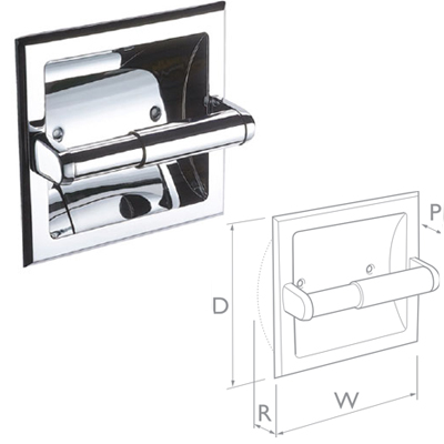 Recessed Toilet Roll Holder