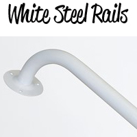 White Steel Grab Rails