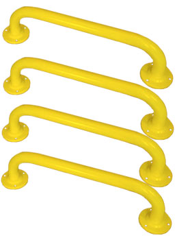 Yellow Steel Grab Rails 600mm Four Pack