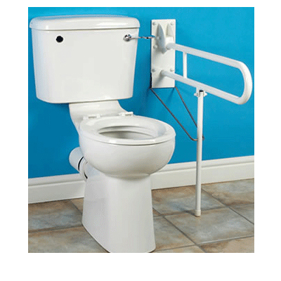 Hinged Support Rail With Folding Leg 