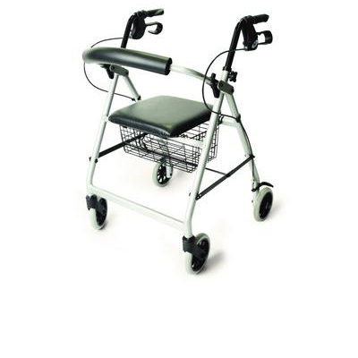 Lightweight Rollator Aided Walker Silver