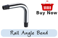 Shower curtain rail angle bend