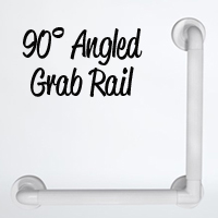 Plastic Fluted 90 Angled Grab Rail