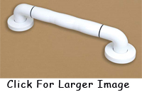 Antibacterial plastic wave grip rail with concealed fixings