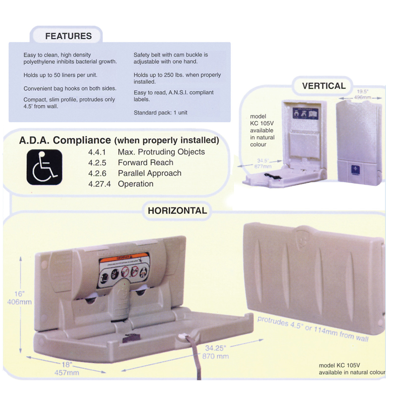 Baby Changing Unit Vertical