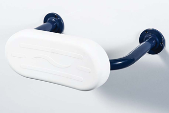 Dark blue back rest rail with PU pad