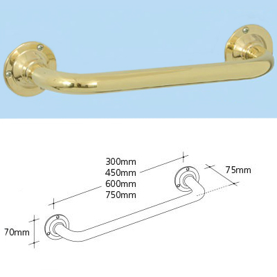 Brass Grab Rail 600mm