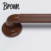 Grab Rails Plastic Fluted In Brown 300mm