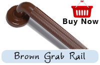 Brown Plastic Fluted Grab Rail 300mm