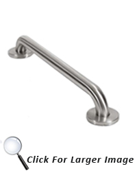 Single Grab Rail In Brush Stainless Steel 600mm