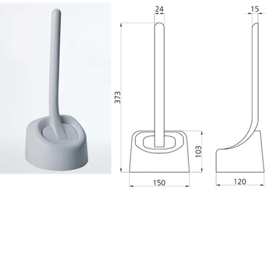 Antibacterial Toilet Brush and Holder