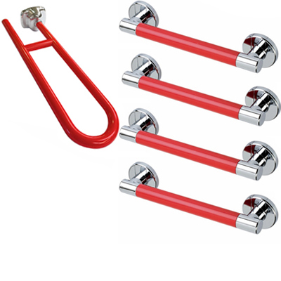 Grab Rail Kit Chrome Red