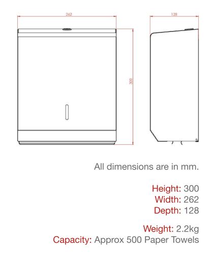 White Steel Paper Hand Towel Dispenser