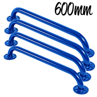 Electric Blue Steel Grab Rails 600mm Four Pack