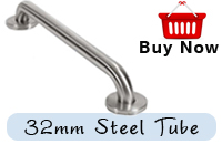 Grab Rails In Brush Stainless Steel 32mm dia Tube 
