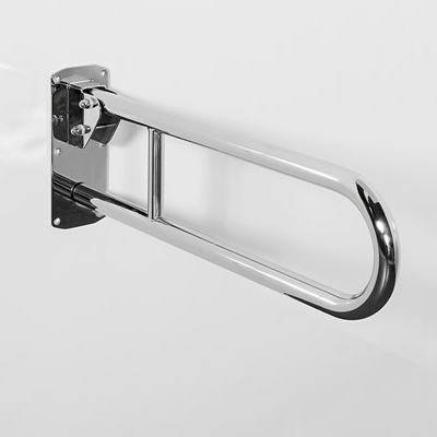 Stainless Steel Hinged Support Rail With Double Arm 