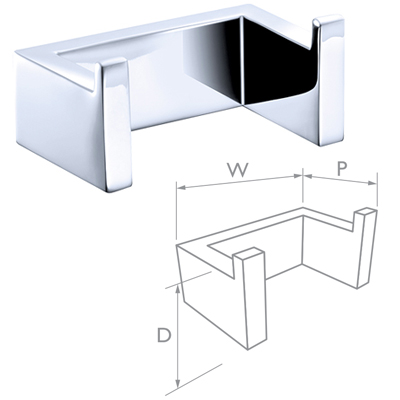 Quadra Double Robe Hook