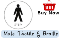 Male Tactile and Braille Pictogram