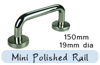 Mini Grab Handle 19 x 150mm Polished