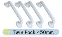 Grab Rail Plastic Knurled 450mm Four Pack