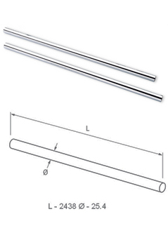 Shower curtain rail (2438mm)