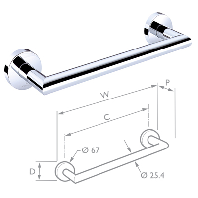 Grab rail (305mm) 