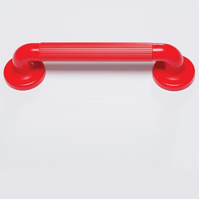 Grab Rail Plastic Fluted Red 300mm