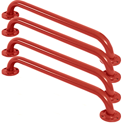 Red Steel Grab Rails 600mm Four Pack