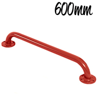 Red Steel Grab Rail 600mm 35mm Tube Dia