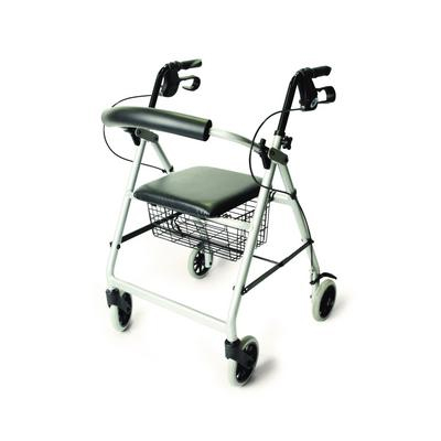 Lightweight Rollator Aided Walker Silver