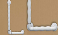 Plastic wave 90° angled rail 