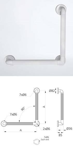 Plastic Fluted 90 Angled Rail 