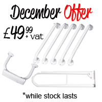 Grab Rail Kit For Low Level Doc M Pack In White  