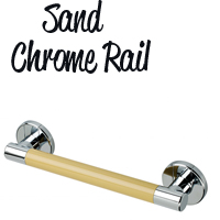 Straight Sand Chrome Grab Rail