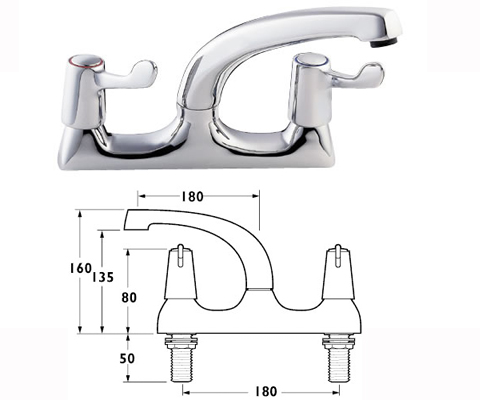 Lever Deck Sink Mixer  