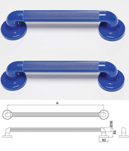 Two Electric Blue 450mm Grab Rails